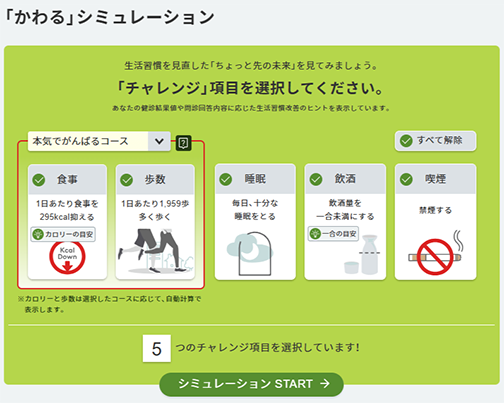 「わかる」シミュレーションSTART